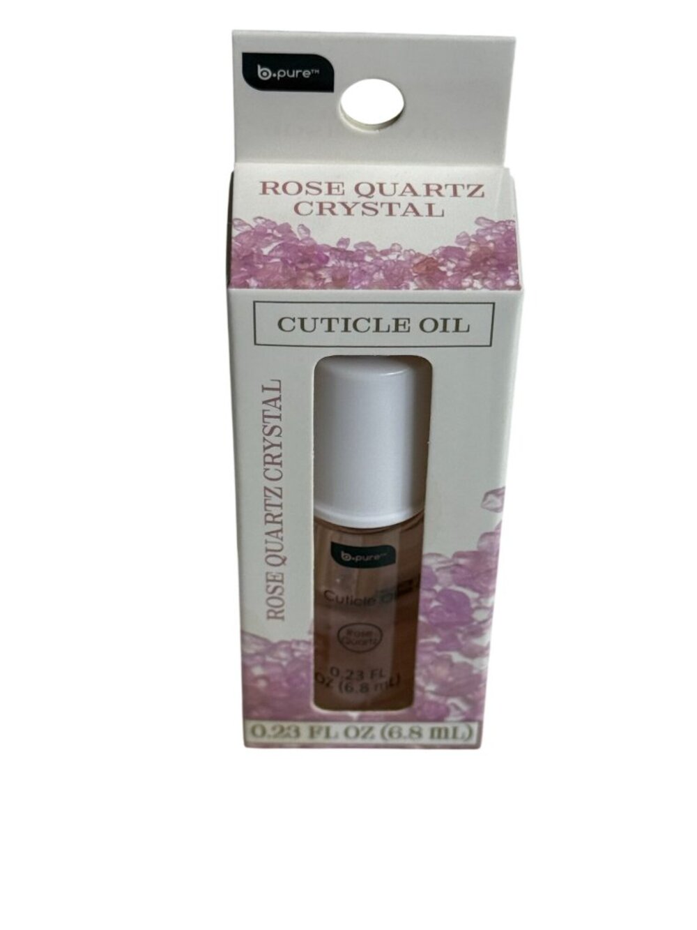 Rose Quartz Cuticle Oil 0.23 oz Crystal Infused Nail Care Hydrating Manicure